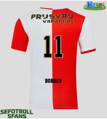 Feyenoord Goncalo Borges #11 Hemmatröja 2025-26 Kortärmad